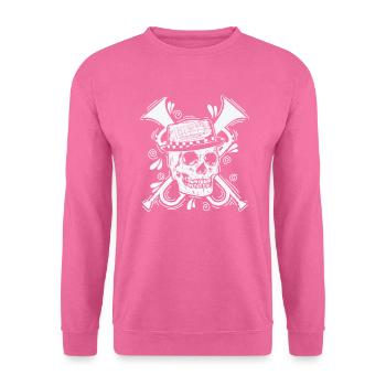 Ska Totenkopf mit Hut Trompete Musikstil - Unisex Pullover - Pink - Vorne