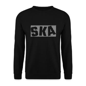 Ska Muster Old School Jazz Musikstil - Unisex Pullover - Schwarz - Vorne - Alina (178cm) & Michal (187cm)