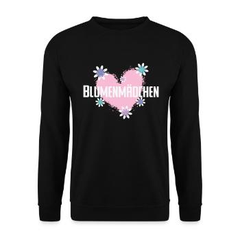 Blumenmädchen Flower Girl Hochzeit Ehe - Unisex Pullover - Schwarz - Vorne - Alina (178cm) & Michal (187cm)