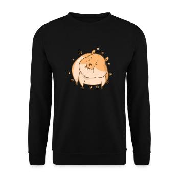 cute hamster rodent pet - Unisex Sweatshirt - black - Front - Alina (178cm) & Michal (187cm)