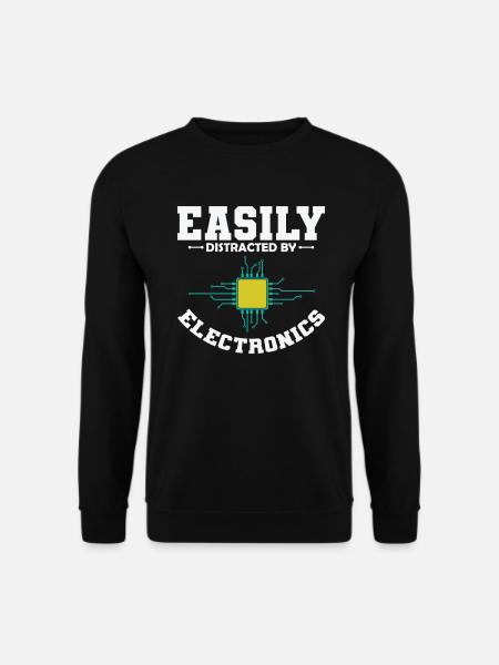 Easily Distracted By Electronics Profession - Unisex Sweatshirt - black