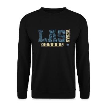 Las Vegas Nevada Bundesstaat Amerika USA - Unisex Pullover - Schwarz - Vorne - Alina (178cm) & Michal (187cm)