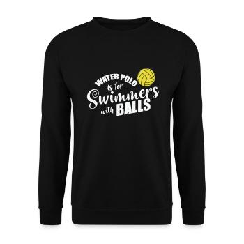 Water Polo for Swimmers with Balls Wasserball - Unisex Sweatshirt - black - Front - Alina (178cm) & Michal (187cm)