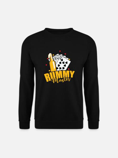 Rummy Master Hobby Kartenspiel Romme - Unisex Pullover - Schwarz