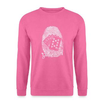 Double Head Fingerprint DNA Card Game - Unisex Sweatshirt - pink - Front