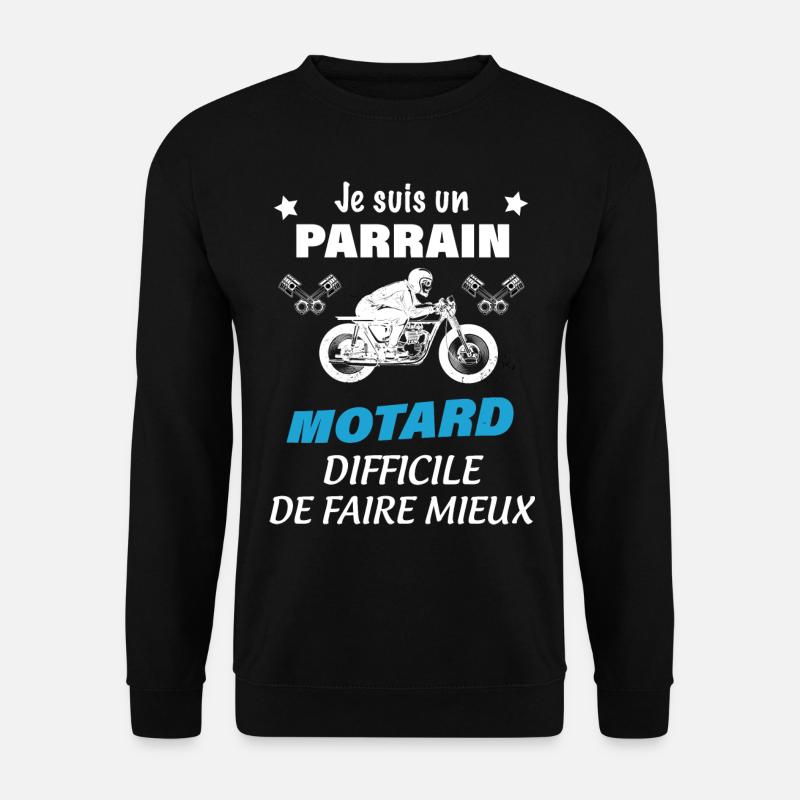 Parrain Motard Citation - Sweat-shirt Unisexe - noir