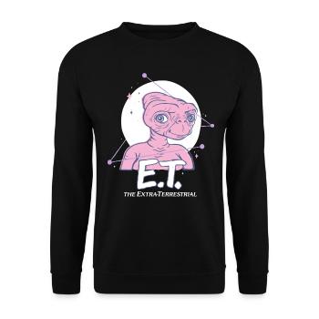 E.T. The Extra-Terrestrial Moon - Unisex Sweatshirt - black - Front - Alina (178cm) & Michal (187cm)