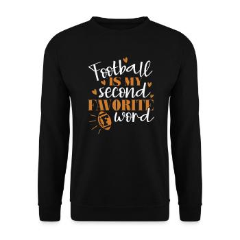 Le football est mon deuxième mot F préféré - Sweat-shirt Unisexe - noir - Devant - Alina (178cm) & Michal (187cm)