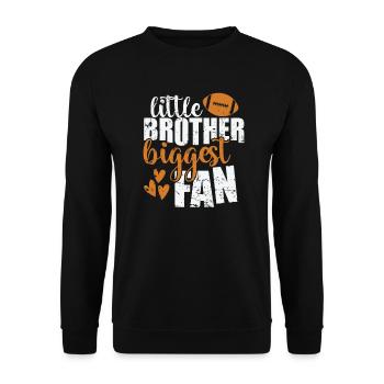 little Brother biggest Fan America Sports - Unisex Sweatshirt - black - Front - Alina (178cm) & Michal (187cm)