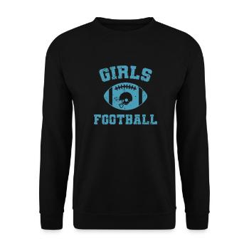 Girls Football America Sport Touchdown - Sweat-shirt Unisexe - noir - Devant - Alina (178cm) & Michal (187cm)