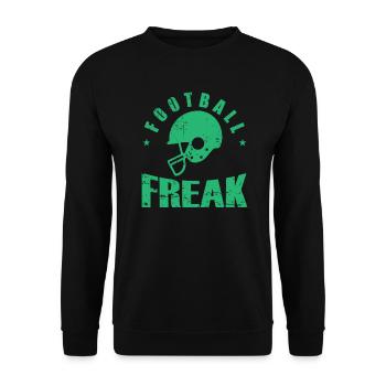 Football Freak America Sport Touchdown - Unisex Sweatshirt - black - Front - Alina (178cm) & Michal (187cm)