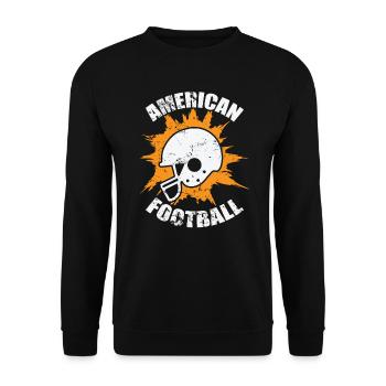 American Football Amerika Sport Touchdown - Unisex Pullover - Schwarz - Vorne - Alina (178cm) & Michal (187cm)