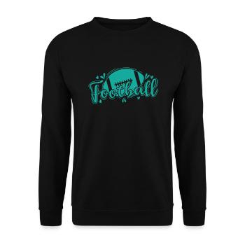 Football Amerika Sport Touchdown USA - Unisex Pullover - Schwarz - Vorne - Alina (178cm) & Michal (187cm)