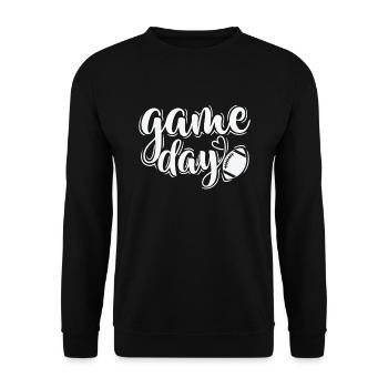 Game Day America Sport Touchdown USA - Unisex Sweatshirt - black - Front - Alina (178cm) & Michal (187cm)
