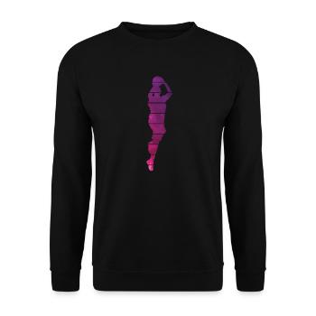Joueur de basket-ball Ball Sports America USA - Sweat-shirt Unisexe - noir - Devant - Alina (178cm) & Michal (187cm)