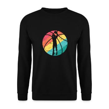 Basketball Ball Sports America Équipe des États-Unis - Sweat-shirt Unisexe - noir - Devant - Alina (178cm) & Michal (187cm)