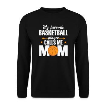 Mon joueur de basket préféré m’appelle maman - Sweat-shirt Unisexe - noir - Devant - Alina (178cm) & Michal (187cm)