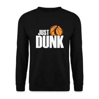 Just Dunk Basketball Amerika USA Fans - Unisex Pullover - Schwarz - Vorne - Alina (178cm) & Michal (187cm)