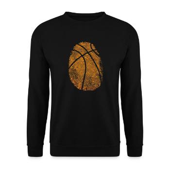 Empreinte digitale Basketball Ball Sports America - Sweat-shirt Unisexe - noir - Devant - Alina (178cm) & Michal (187cm)