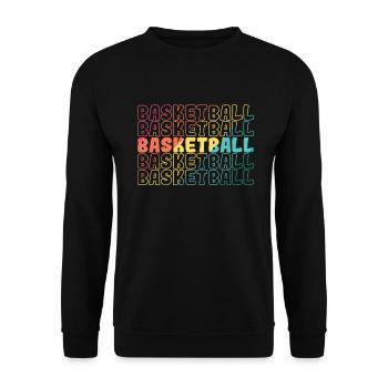 Basketball BallSport Team USA America - Unisex Sweatshirt - black - Front - Alina (178cm) & Michal (187cm)