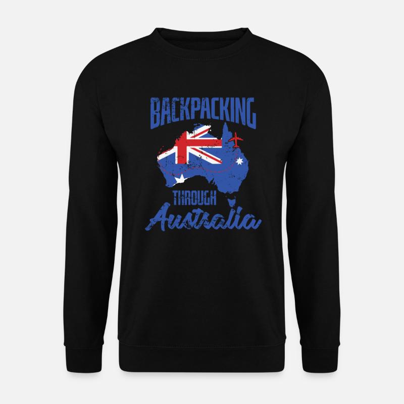 Backpacking through Australia Sydney - Unisex Sweatshirt - black