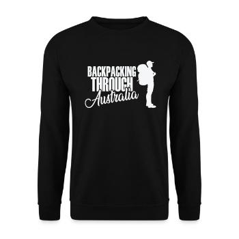 Backpacking through Australia Adventure - Unisex Sweatshirt - black - Front - Alina (178cm) & Michal (187cm)