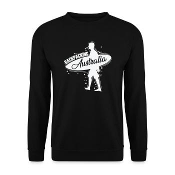 Backbacking Australia Outback Adventure - Unisex Sweatshirt - black - Front - Alina (178cm) & Michal (187cm)