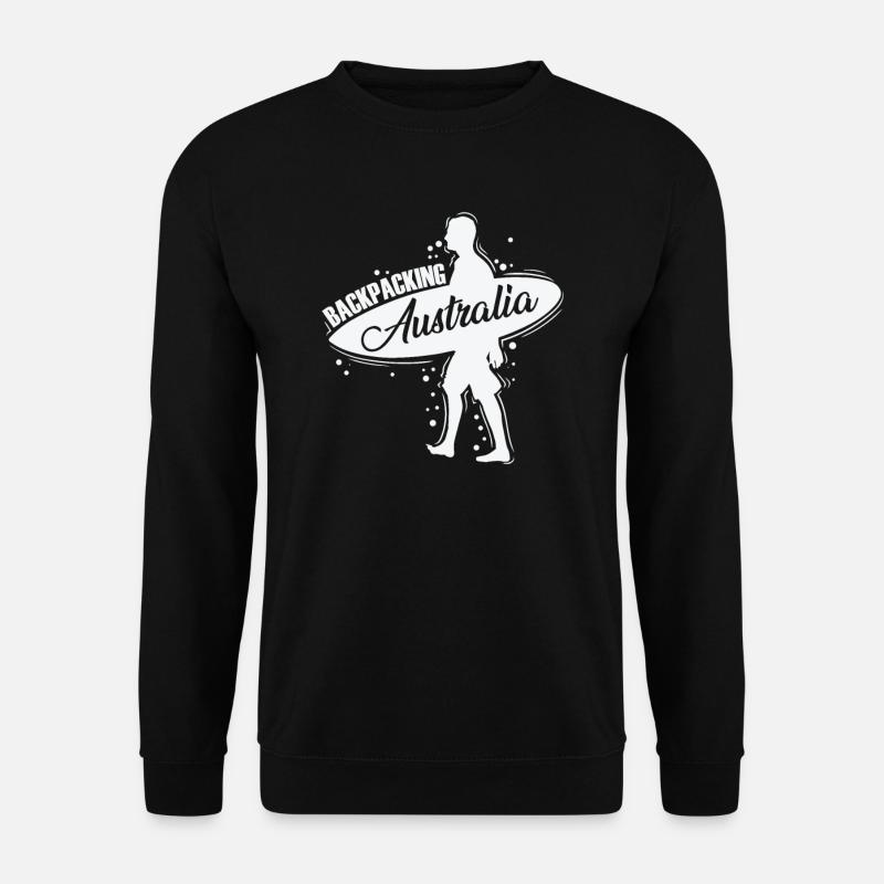Backbacking Australia Outback Abenteuer - Unisex Pullover - Schwarz