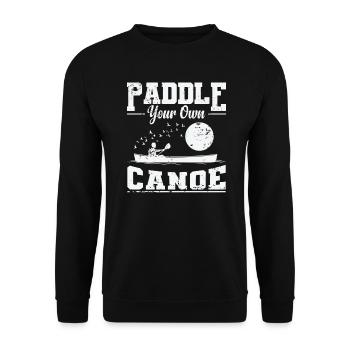 Paddle your own Canoe Kayak Paddle Boat - Unisex Sweatshirt - black - Front - Alina (178cm) & Michal (187cm)