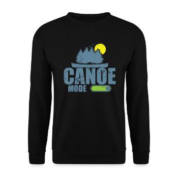 Canoe Mode On Kayak Paddle Boat Canoeing - Unisex Sweatshirt - black - Front - Alina (178cm) & Michal (187cm)