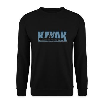 Kayak Boat Water Paddle Boat Canoeing - Unisex Sweatshirt - black - Front - Alina (178cm) & Michal (187cm)
