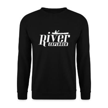 River Explorer Kayak Pédalo Canoë - Sweat-shirt Unisexe - noir - Devant - Alina (178cm) & Michal (187cm)