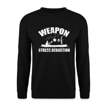 Weapon of Stress Reduction Kayak Paddle Boat - Unisex Sweatshirt - black - Front - Alina (178cm) & Michal (187cm)