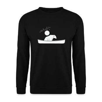 Kayak Wasser Paddelboot Wassersport Kanu - Unisex Pullover - Schwarz - Vorne - Alina (178cm) & Michal (187cm)