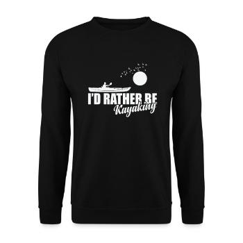I'd rather be Kayaking Water Paddle Boat - Unisex Sweatshirt - black - Front - Alina (178cm) & Michal (187cm)
