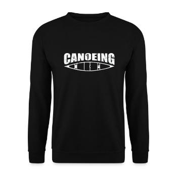 Canoeing Kajak Paddelboot Wassersport - Unisex Pullover - Schwarz - Vorne - Alina (178cm) & Michal (187cm)
