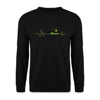 Heartbeat for kayaking Paddle boat - Unisex Sweatshirt - black - Front - Alina (178cm) & Michal (187cm)