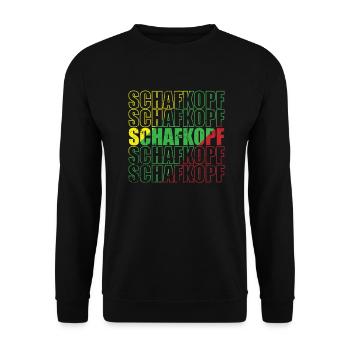 Schafkopf Kartenspiel Spielkarte Hobby - Unisex Pullover - Schwarz - Vorne - Alina (178cm) & Michal (187cm)