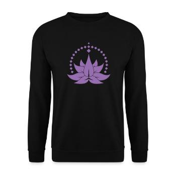 Lotus Flower Plant Flower Garden Lotus Flower - Unisex Sweatshirt - black - Front - Alina (178cm) & Michal (187cm)