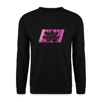 Lotus Flower Flower Lotus Flower Asian Plant - Unisex Sweatshirt - black - Front - Alina (178cm) & Michal (187cm)