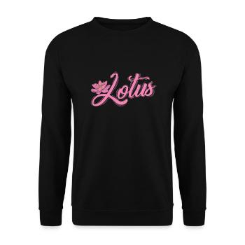 Lotus Lotus Flower Plant Flower Garden - Unisex Sweatshirt - black - Front - Alina (178cm) & Michal (187cm)
