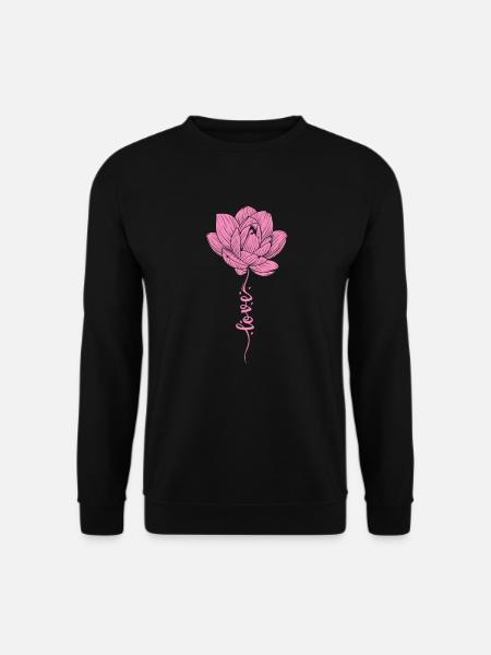 Fleur de Lotus Fleur Fleur Jardin de Fleurs de Lotus - Sweat-shirt Unisexe - noir