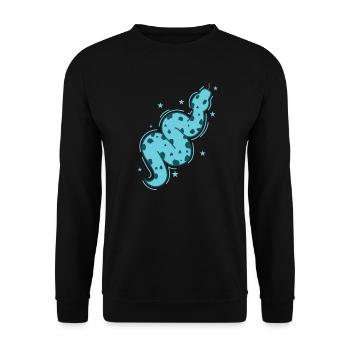 Serpent Reptile Signe du Zodiaque Animal Zoo - Sweat-shirt Unisexe - noir - Devant - Alina (178cm) & Michal (187cm)
