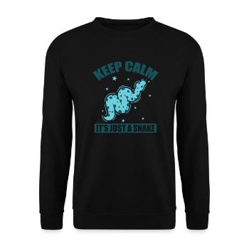 Restez calme, c’est juste un serpent serpent reptile - Sweat-shirt Unisexe - noir - Devant - Alina (178cm) & Michal (187cm)