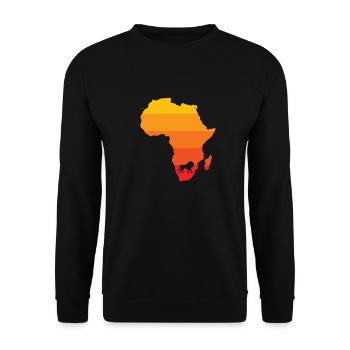 Africa Lion Zoo Predator King Safari - Unisex Sweatshirt - black - Front - Alina (178cm) & Michal (187cm)