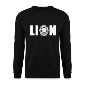 Lion Africa Lion Predator King Safari - Unisex Sweatshirt - black - Front - Alina (178cm) & Michal (187cm)