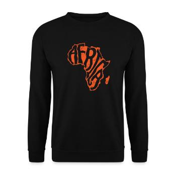 Afrika Umriss Karte Kontinent Land Karte - Unisex Pullover - Schwarz - Vorne - Alina (178cm) & Michal (187cm)