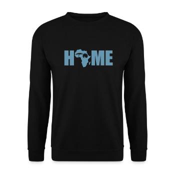 Home Bevölkerung Kontinent Afrika Karte - Unisex Pullover - Schwarz - Vorne - Alina (178cm) & Michal (187cm)