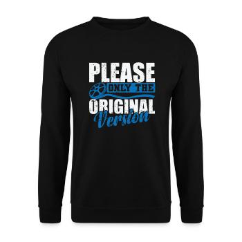 Please only the Original Version Movies - Unisex Sweatshirt - black - Front - Alina (178cm) & Michal (187cm)