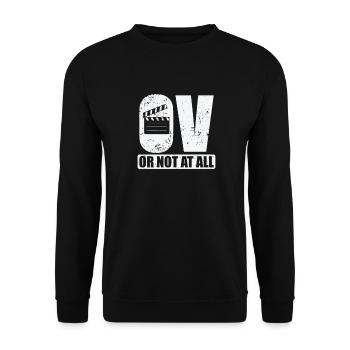 OV or not at all Kino Filme Sprache Ton - Unisex Pullover - Schwarz - Vorne - Alina (178cm) & Michal (187cm)